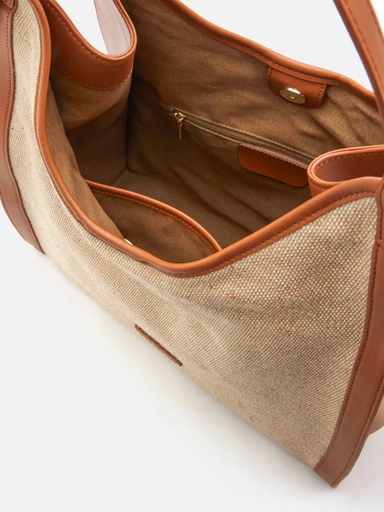 Verona Canvas Structured Tote
