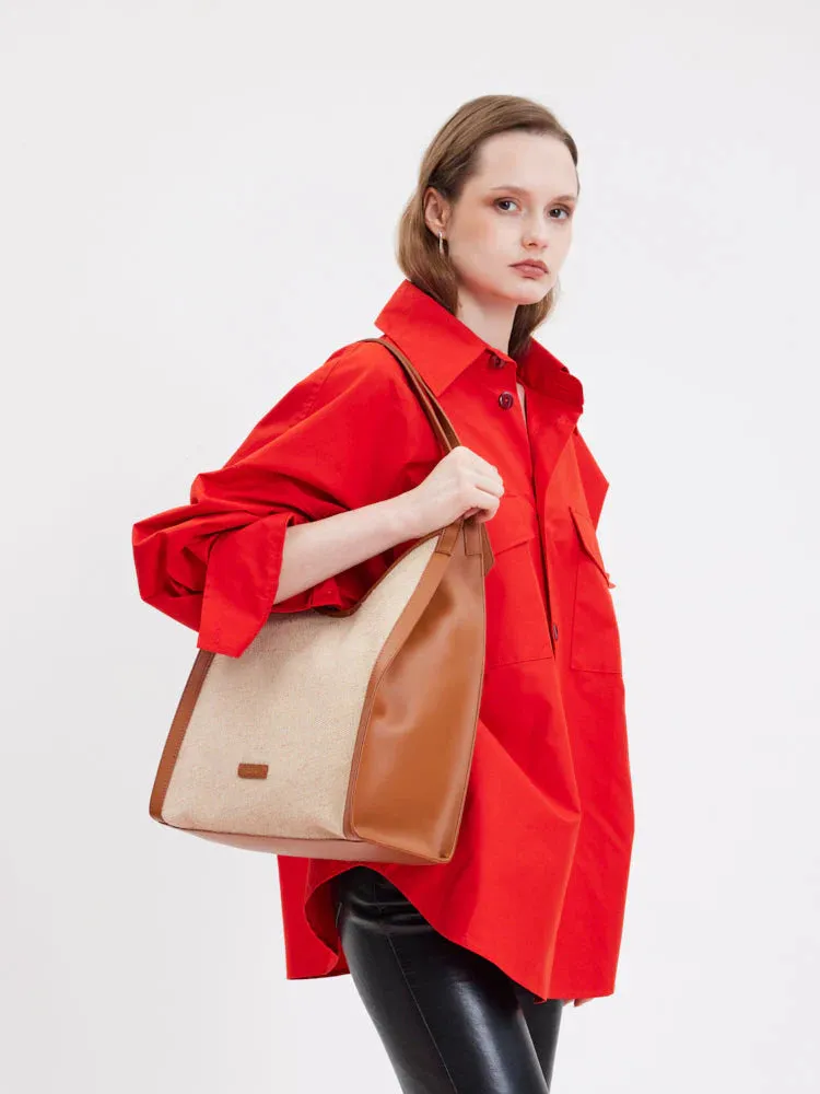 Verona Canvas Structured Tote
