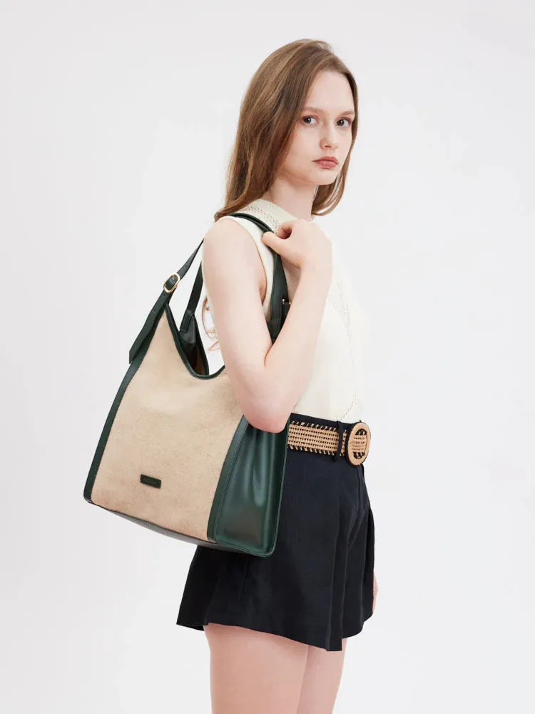 Verona Canvas Structured Tote