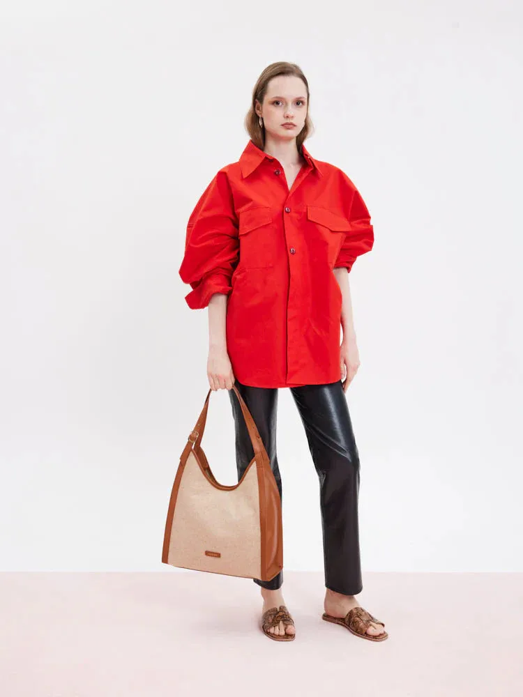 Verona Canvas Structured Tote