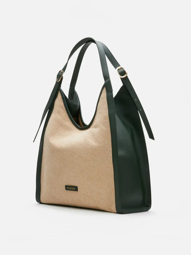 Verona Canvas Structured Tote