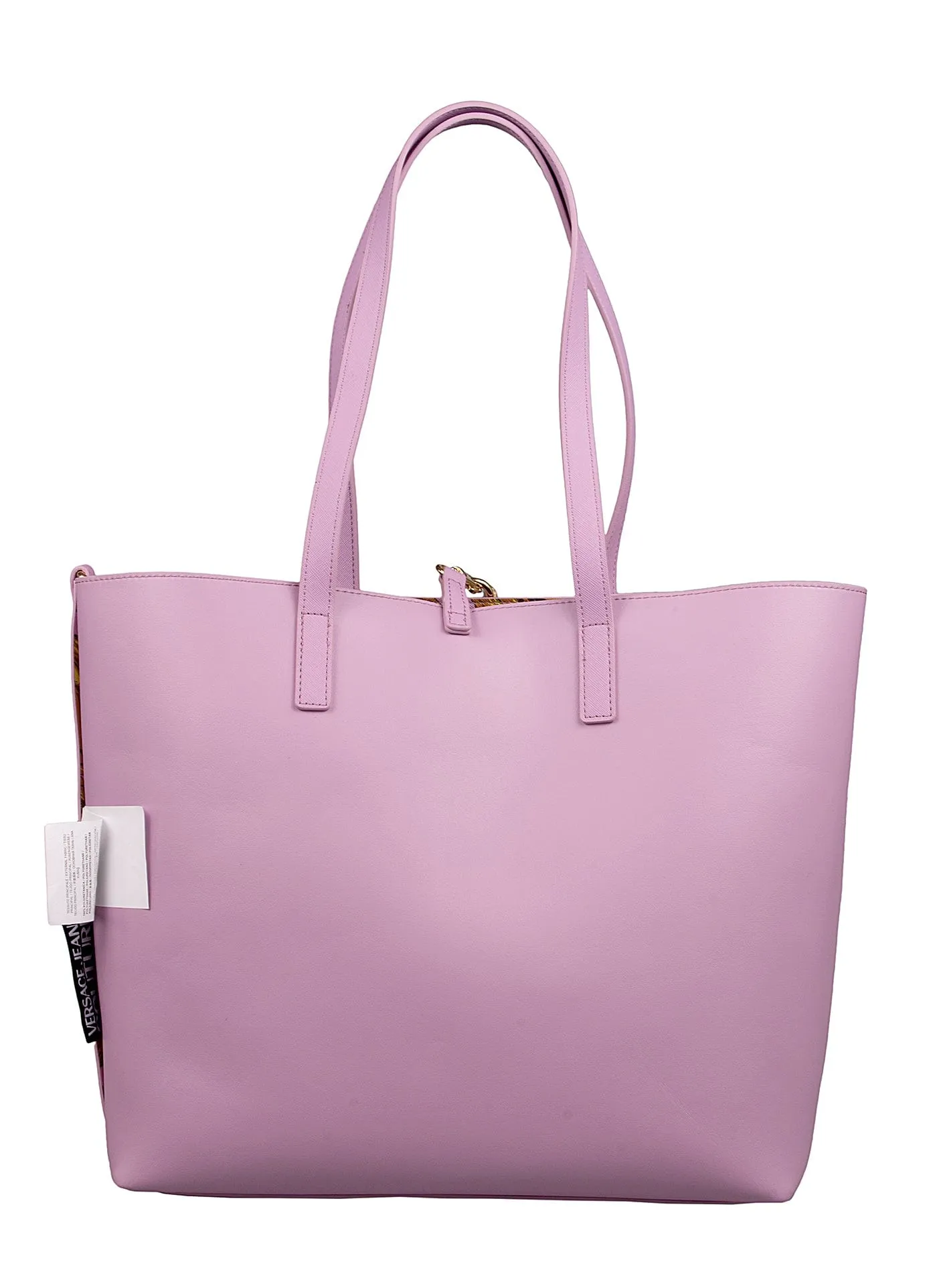 Versace Jeans Couture Pink Floral Reversible Signature Shopper Tote Bag