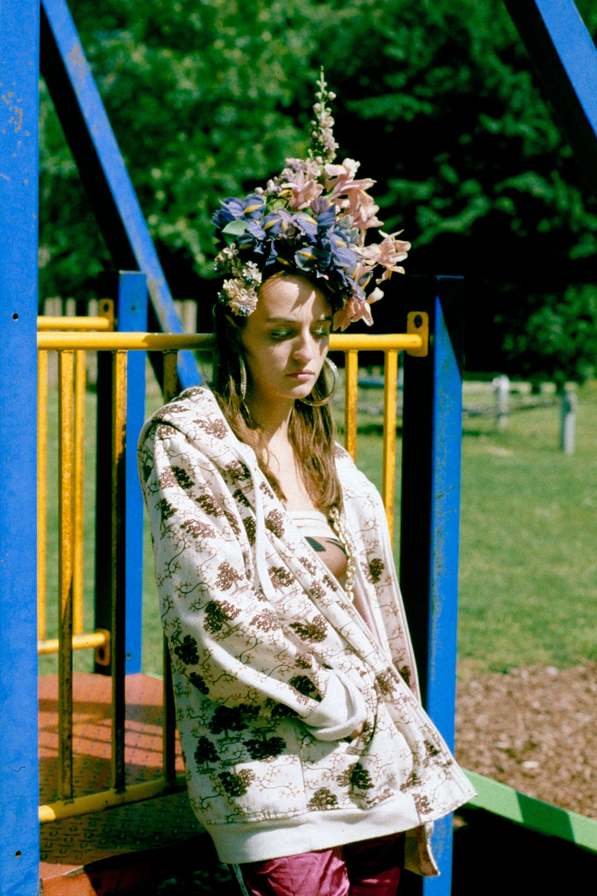 Vintage Flower Iris Headdress