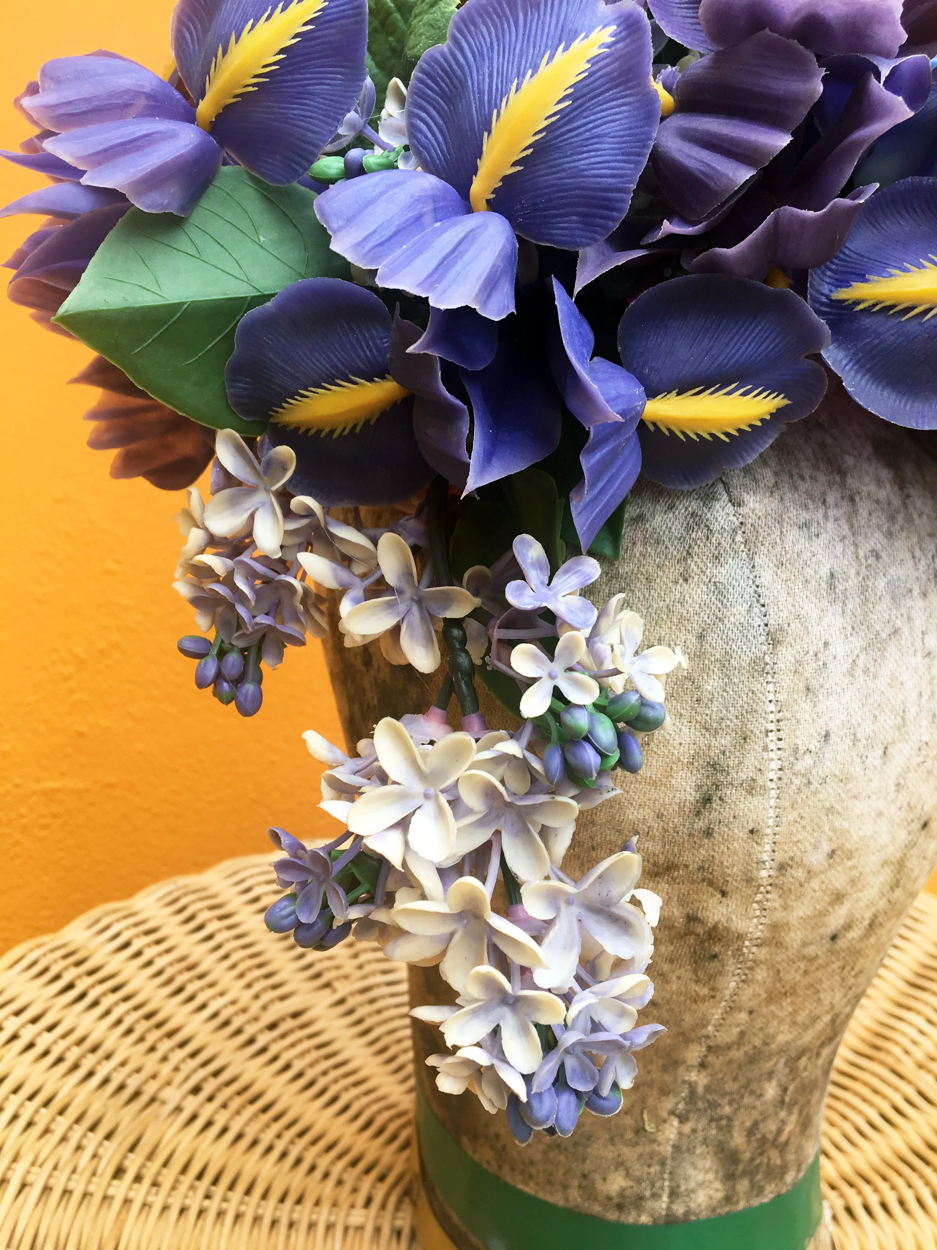Vintage Flower Iris Headdress
