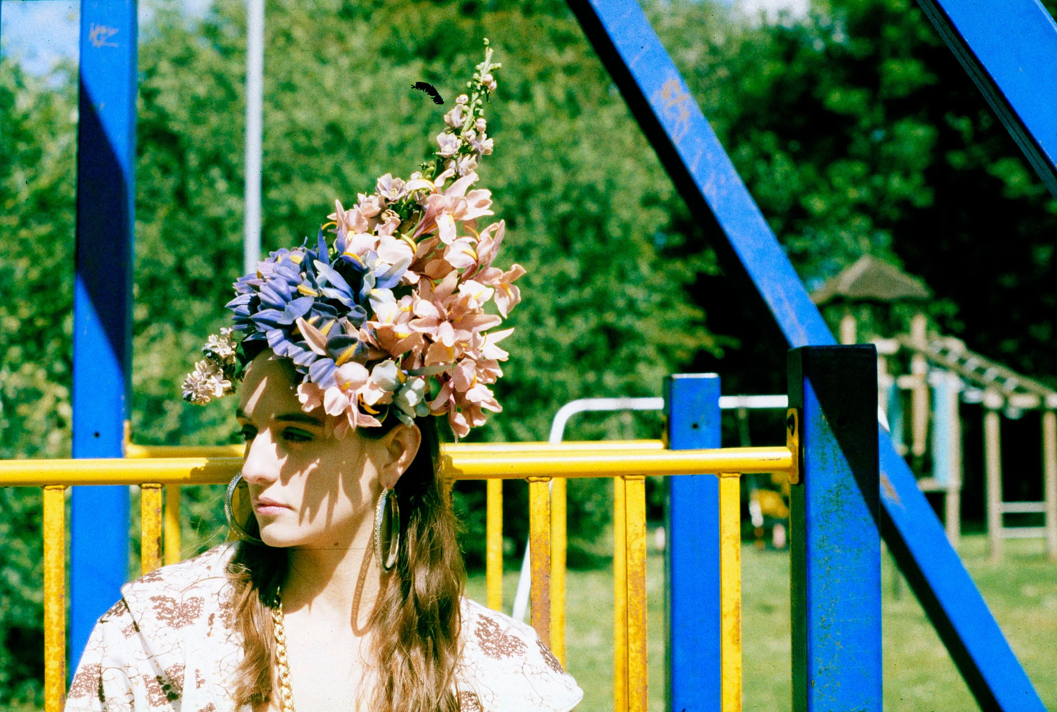 Vintage Flower Iris Headdress