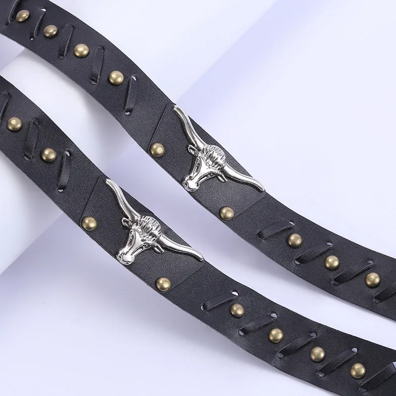 Western Style Leather Hat Straps