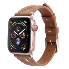 With a scaled-down open leather strap for iwatch W24KAW81112