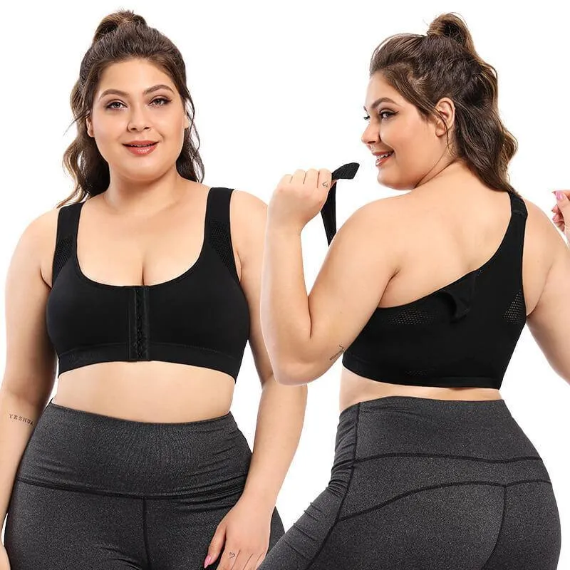 Women Plus Size Sports Bra Front Closure Nursing Bra Shaping And Correcting Posture Bra
