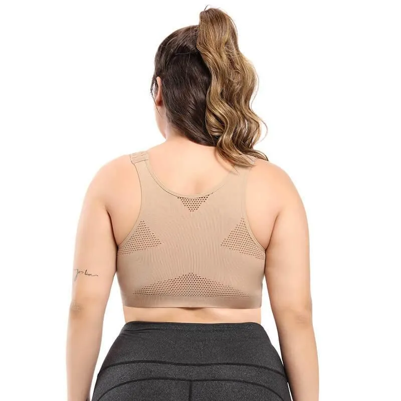 Women Plus Size Sports Bra Front Closure Nursing Bra Shaping And Correcting Posture Bra