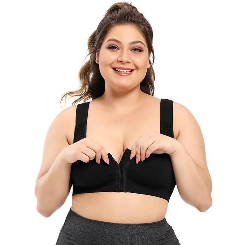 Women Plus Size Sports Bra Front Closure Nursing Bra Shaping And Correcting Posture Bra