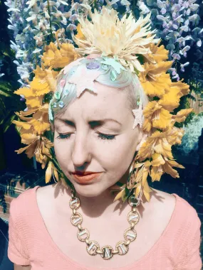 Yellow flower crown / flower headband