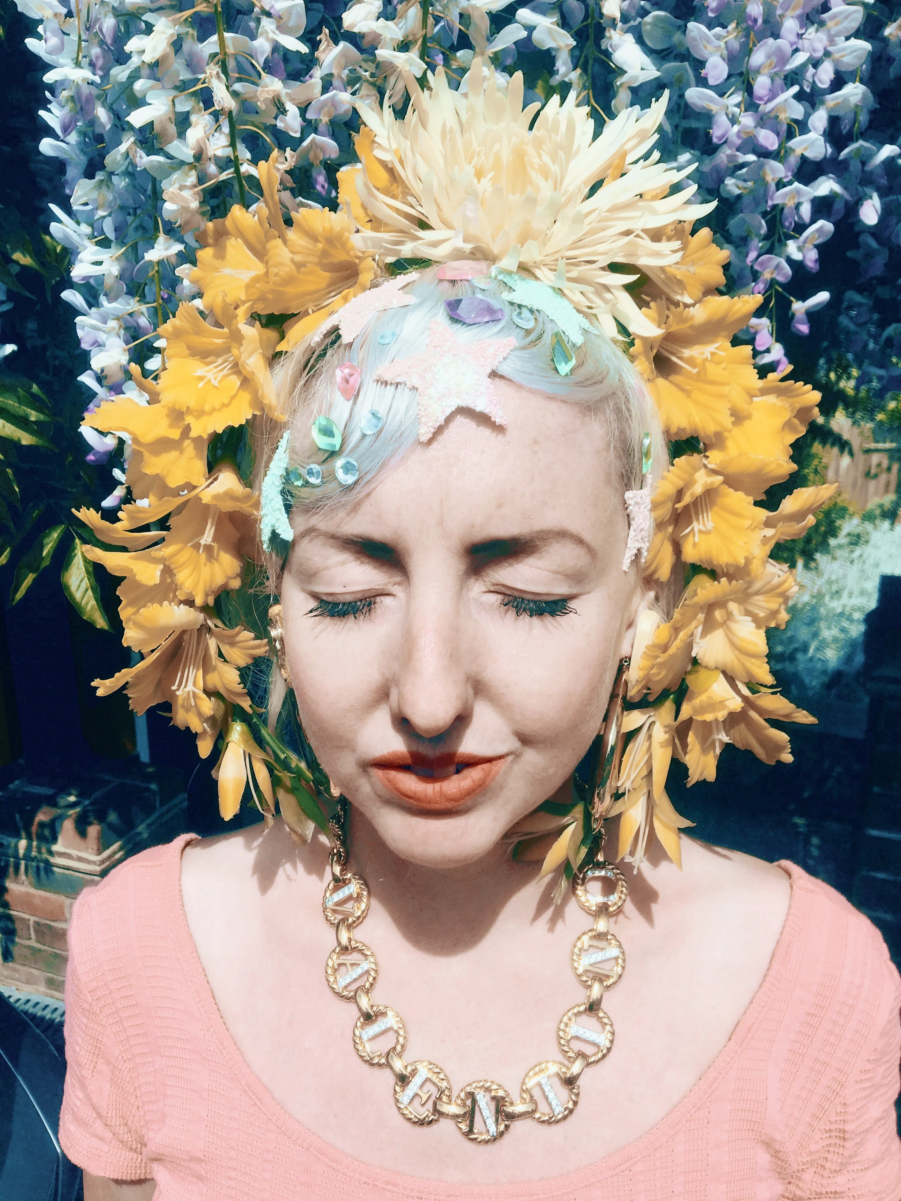 Yellow flower crown / flower headband